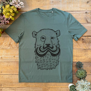 bear with moustacg pesto tshirt