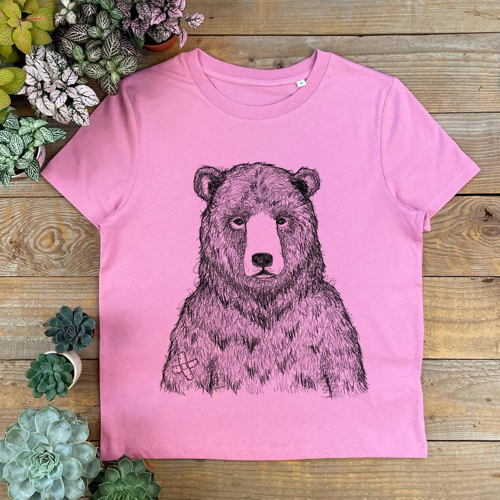 grizzly bear pink tshirt