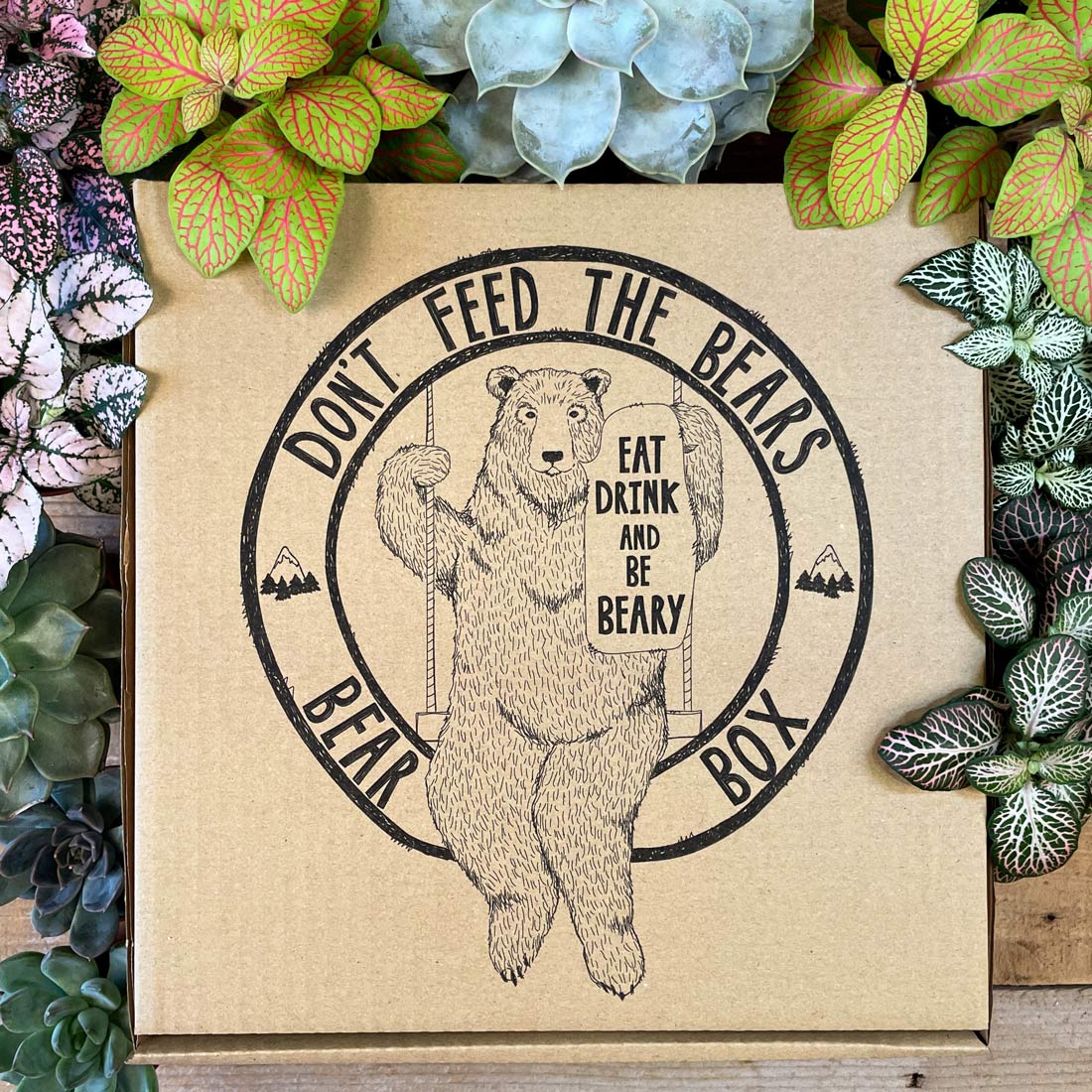 printed bear gift box front