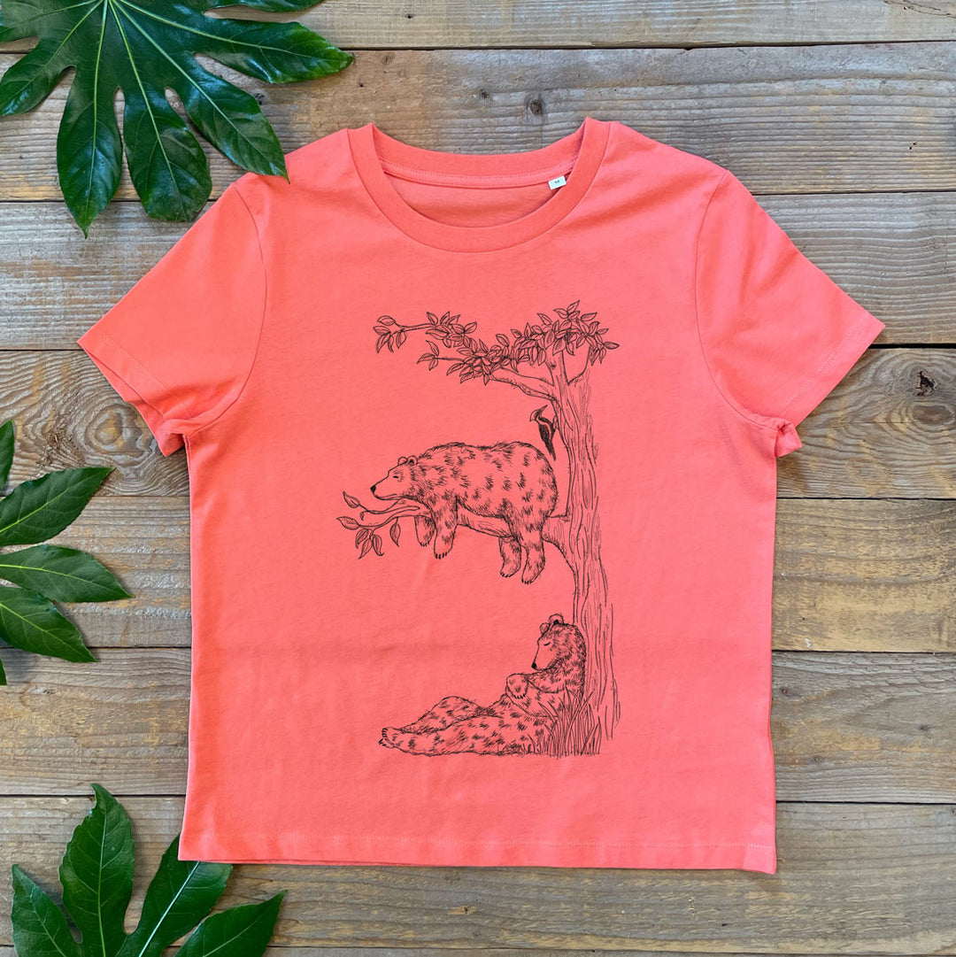 bears sleeping in trees tshirt 