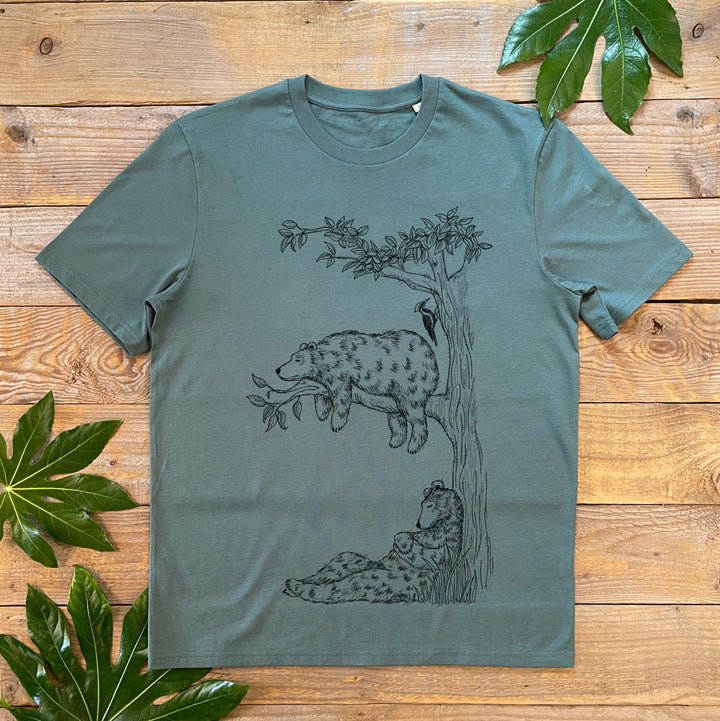 two bears napping pesto tshirt
