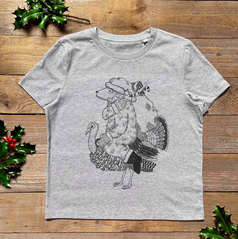 womens christmas bear tee