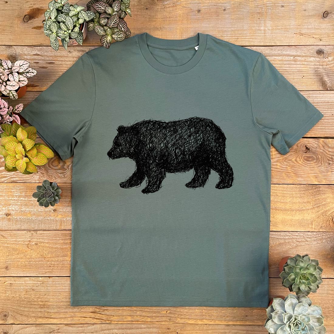 tshirt with large bear walking