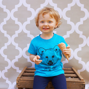 bear cub blue tee