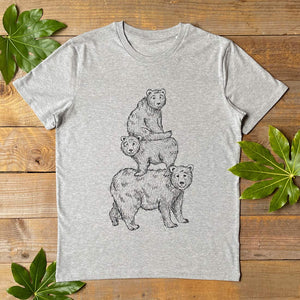 three bears grey t-shirt image