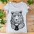 cuppa bear scoop neck t-shirt in grey colour