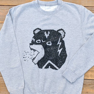 bear in wrestling mask sweatshirt