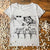 horror bear scoop neck grey