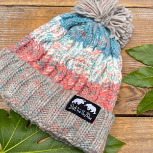 pale pink winter hat