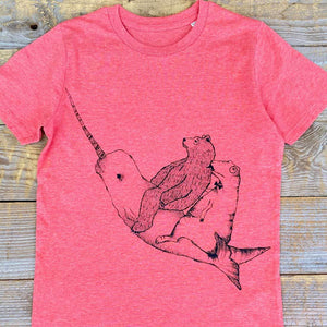 narwhal kids tee close up