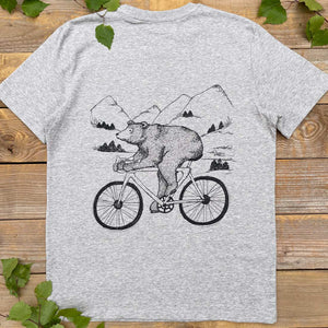 'Cycling Bear' T-Shirt FRONT AND BACK PRINT