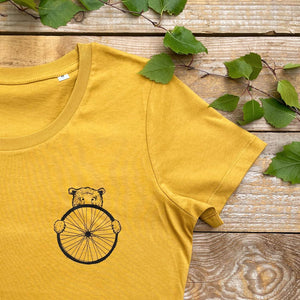 bear and bike wheel