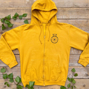 mens mustard bear hoodie