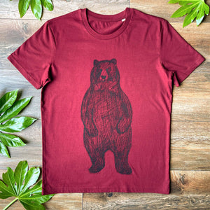 bear burgundy t-shirt