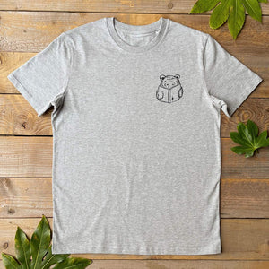 BEAR AND BOOK GREY TEE