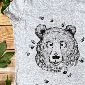 'Bumble Bee Bear' Scoop Neck T-Shirt