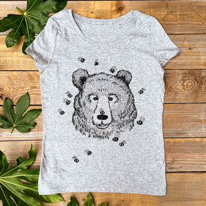 'Bumble Bee Bear' Scoop Neck T-Shirt