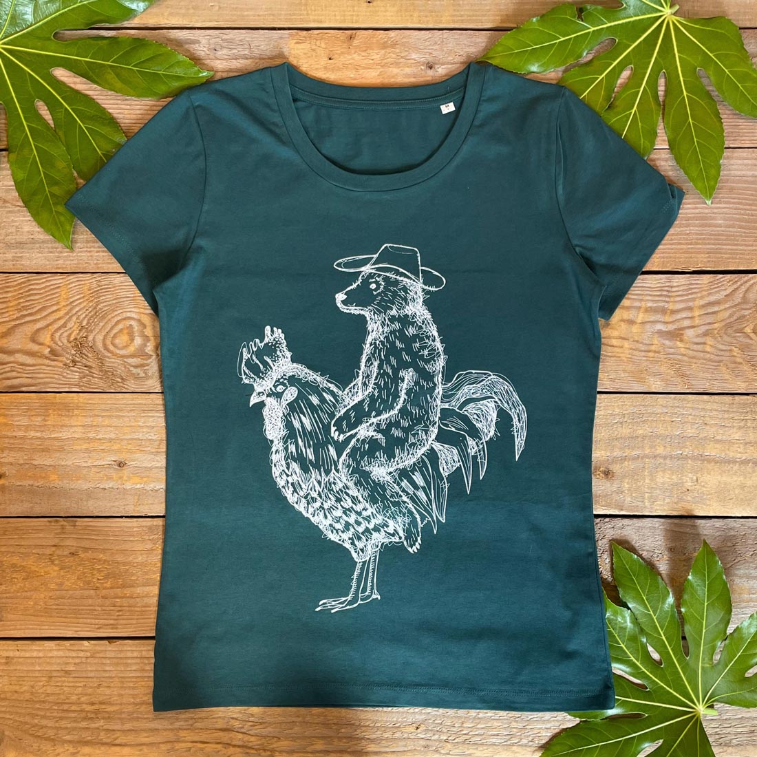 green women's bear t-shirt