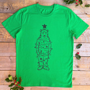 mens green bear tshirt