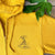 mustard hoodie with bear island print