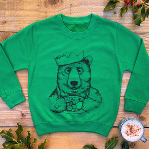 Christmas Dinner Bear kids Sweater