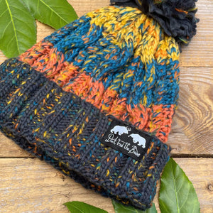 orange and blue beanie men's