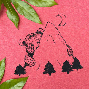 Peekaboo Mountain Bear Kids T-Shirt