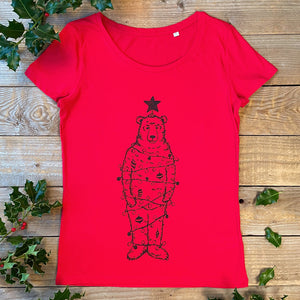 red christmas bear Christmas t-shirt