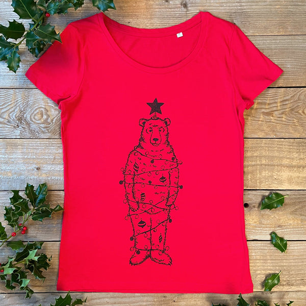 red christmas bear Christmas t-shirt