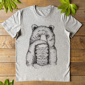 bear eating sandwich t-shirt
