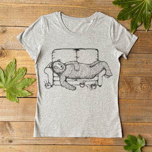 'Sofa Bear' Scoop Neck T-Shirt