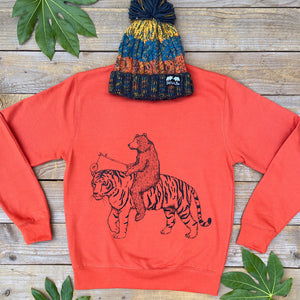 tiger jumper orange mens