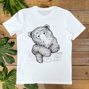 'Cocktail Bear' T-Shirt FRONT AND BACK PRINT